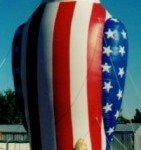 Large 25 ft. patriotic Theme inflatable Eagle for parades and events.