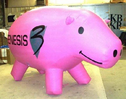 Giant Pink Pig Helium Advertising Balloon