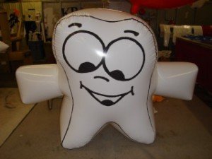 custom balloon - tooth shape custom helium balloon