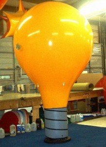 custom balloon - light bulb shape helium balloon with logo