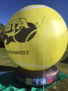 yellow color tennis ball shape advertising inflatables