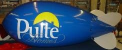 marketing blimp with Pulte logo