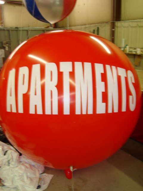 red color large helium balloon