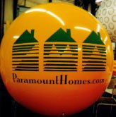 Advertising helium balloon - 7 ft. helium balloon with Paramount Homes logo