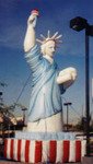 Statue of Liberty balloon - rental balloons available. Cold-air inflatables - largest rental selection of advertising balloons in USA. Stock and custom cold-air balloons available. Giant balloons made in USA.