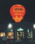 Cold-air advertising balloon shape with light