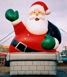 Chimney Santa - Christmas cold-air inflatables for Christmas displays