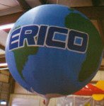 Earth helium balloon with logo