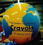 Globe balloon with additional artwork - Crayola
