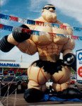 Custom Advertising Inflatables - Muscle Man cold-air balloon. All types of giant balloons.