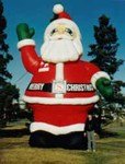 Santa inflatables and Santa Claus balloons available for sale and rent.