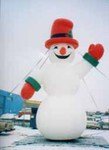 Snowman inflatables by Arizona Balloons - giant snowman balloons 18ft. to 25ft. This is our 3 ball Snowman.