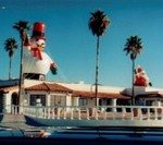 Snowman inflatables - giant snowman balloons -  25ft. snowman on roof. Inflatables for Sale.