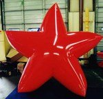 Star shape patriotic inflatable - great balloon for parades , Grand Openings,etc. - stock shape-ready to ship.