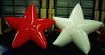 Red star helium balloons and white star helium balloons are usually in stock. We customize star balloons.