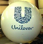 Helium Advertising Balloon - helium balloon with Unilever artwork