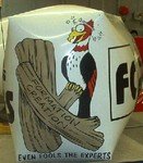 Custom shape advertising helium balloon - woodpecker art