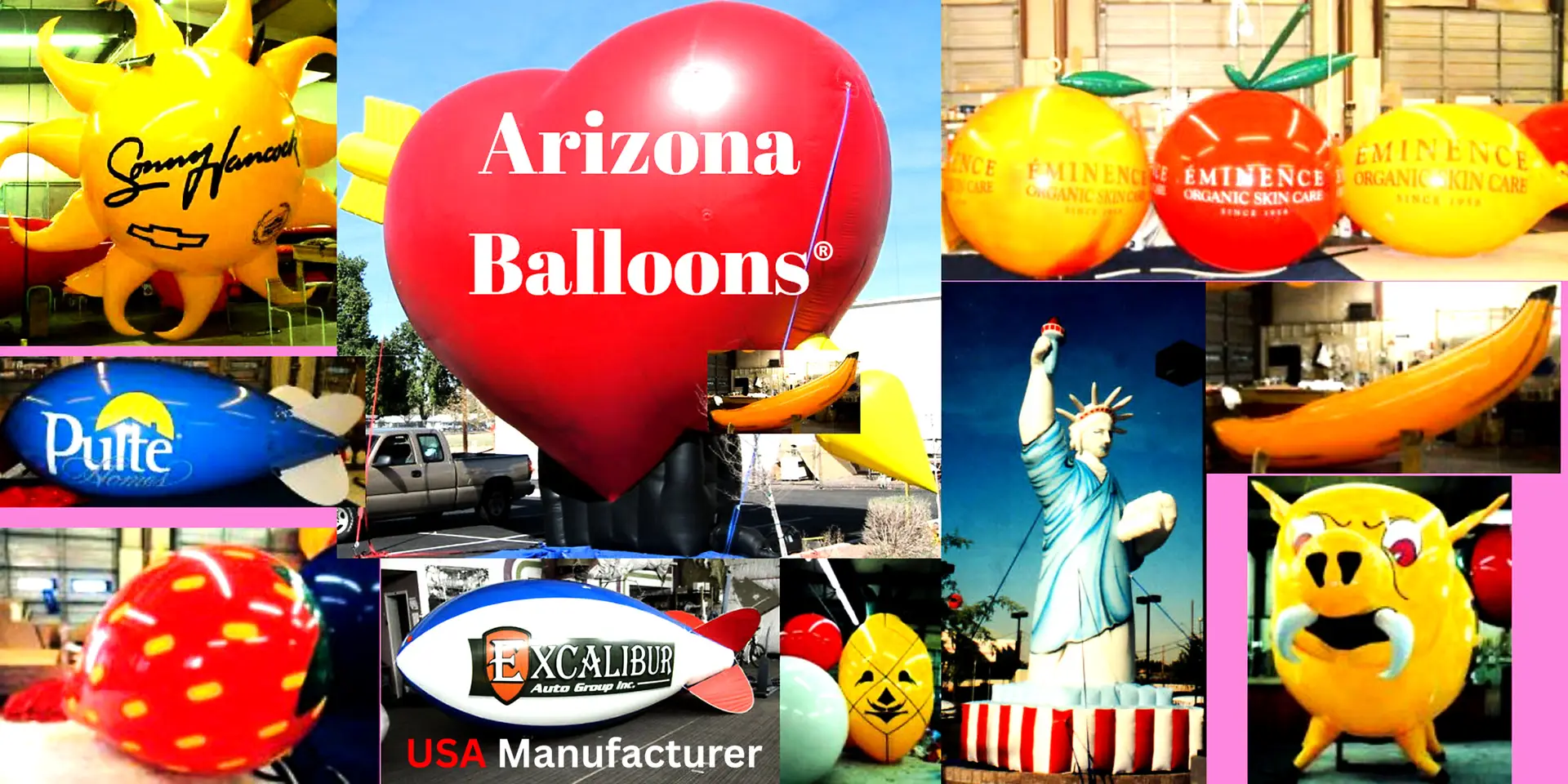 Colorful advertising balloons Arizona by Arizona Balloon Company