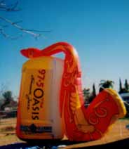 Saxophone-shaped novelty promotional inflatable